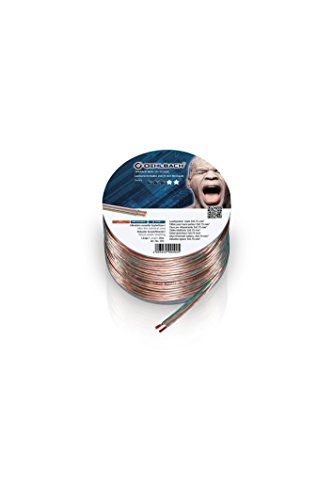 Oehlbach 202 Wire SP 7 Speaker Cable, 2 x 0.75 mm², Mini Reel 20M Transparent/Clear