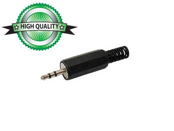 Velleman 25-Piece 2.5mm Stereo Male Jack Set - Black Plastic