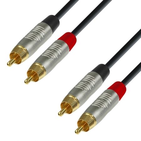 Adam Hall - REAN Audio Cable 2 x RCA Male to 2 x RCA Male - 0.90m