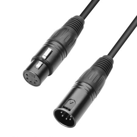 Adam Hall - K3DGH1000 - 5-Pin XLR Male to 5-Pin XLR Female Cable - 10m