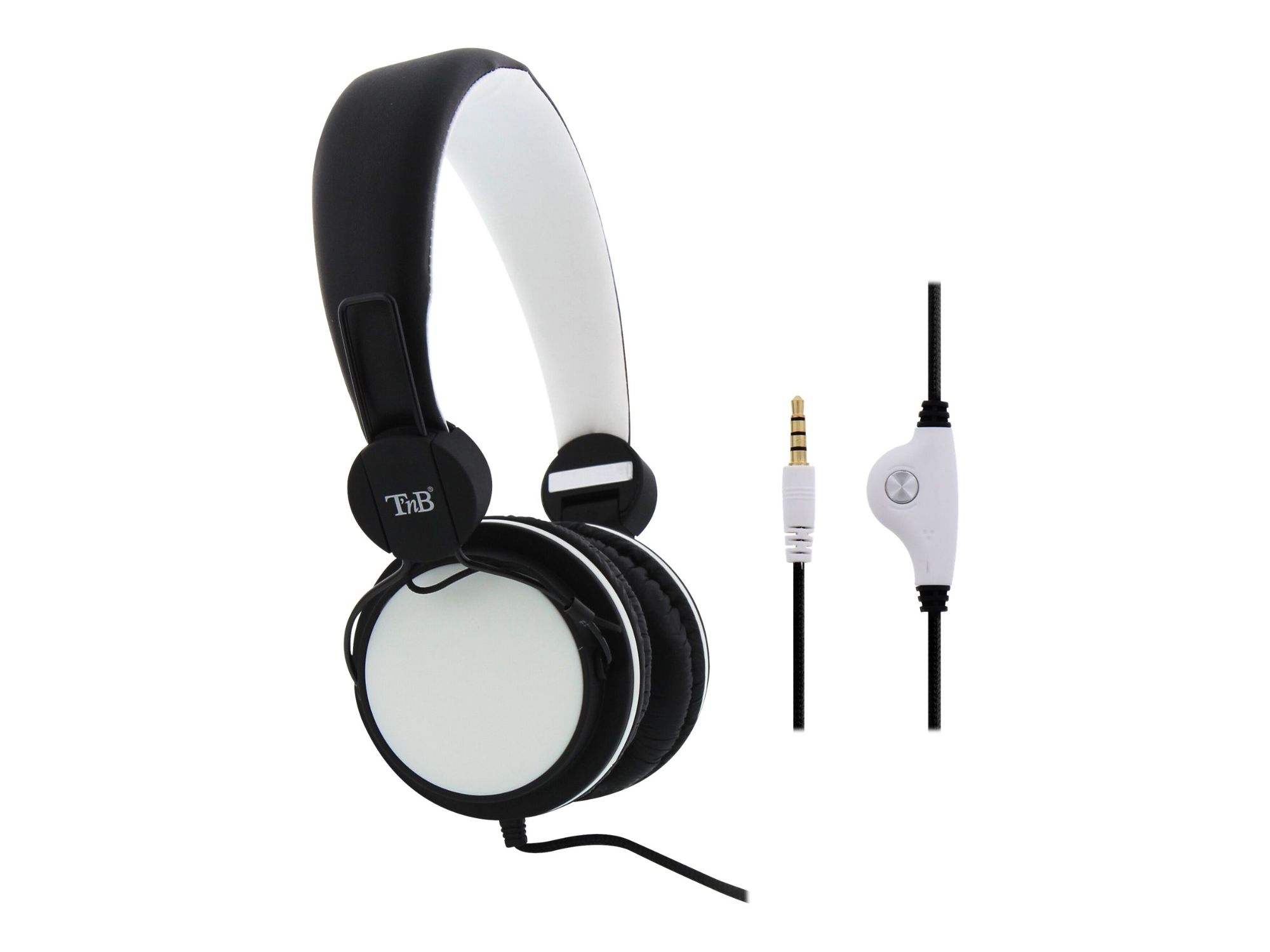 Auriculares con cable T'nB BE COLOR - Circunaurales - Negro, Blanco
