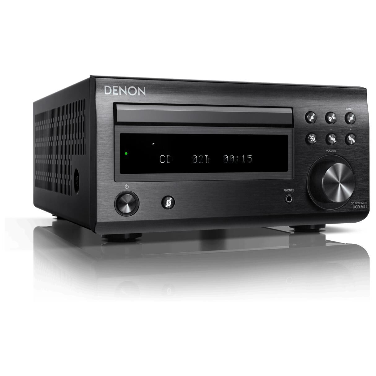 Denon D-M41 60W Home Mini Audio System - Black and Silver
