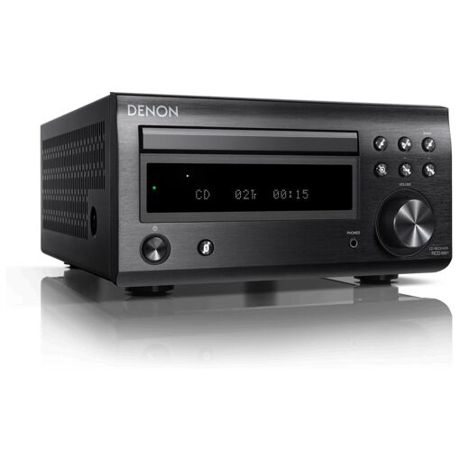 Denon D-M41 60W Home Mini Audio System - Black and Silver