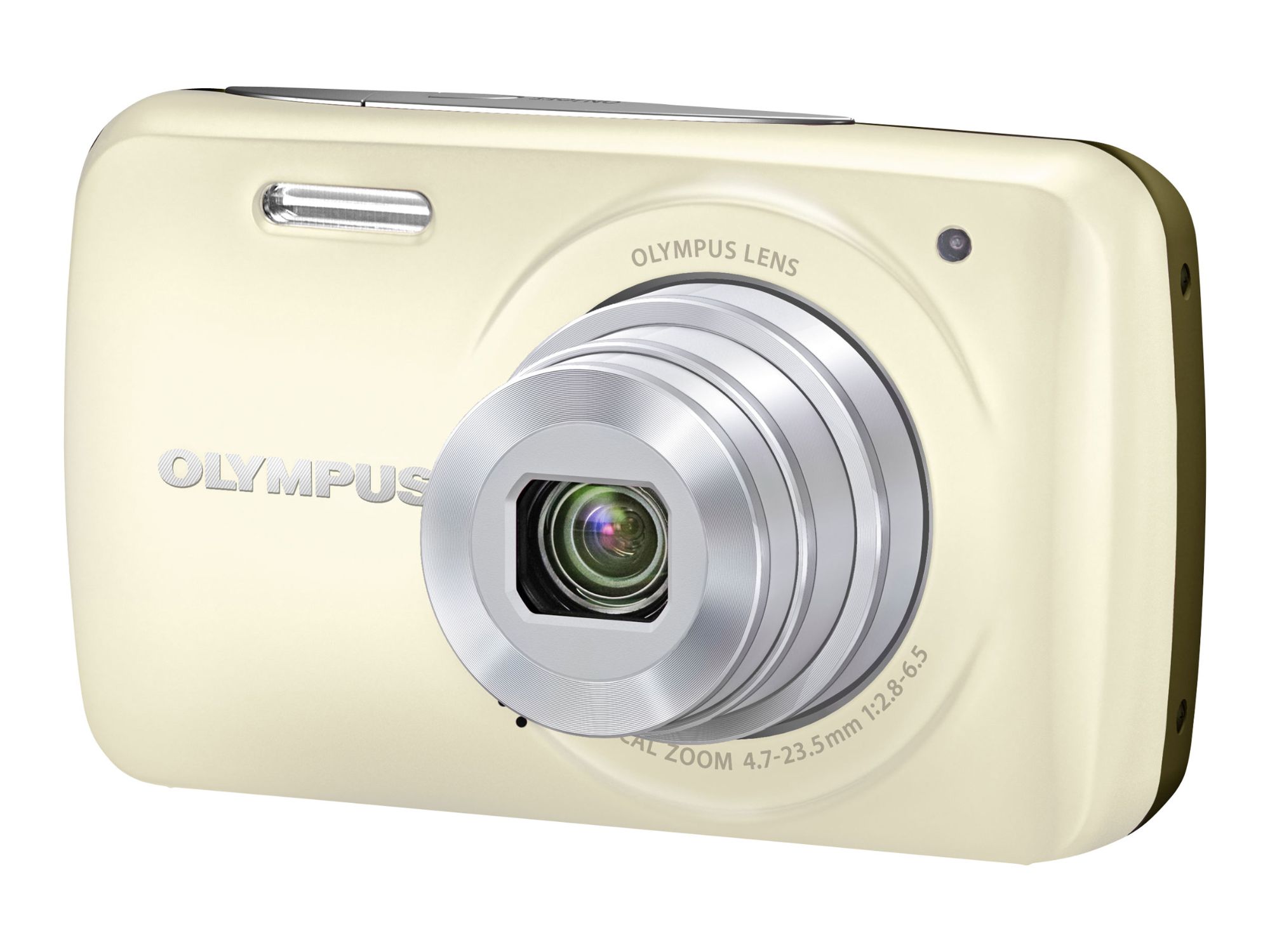 Olympus VH-210 Digital Camera - Compact - 14MP - 720p - 5x Optical Zoom - 34.9MB - White Litchi