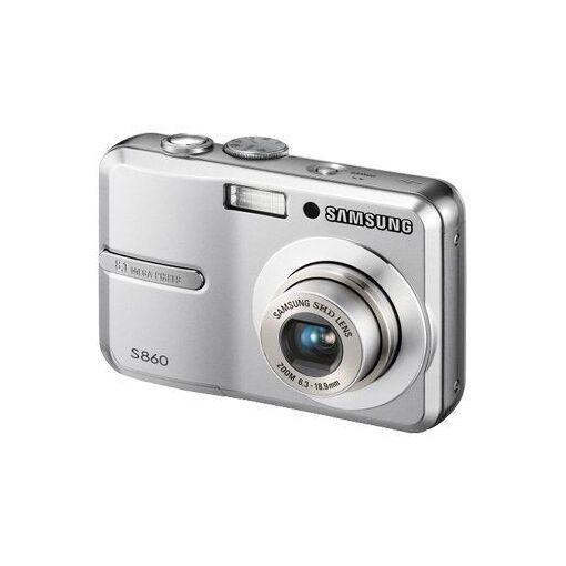 Samsung S860 Compact Silver Camera - 8.1MP - 3x Optical Zoom - 11MP Flash - Silver