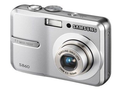 Samsung S860 Compact Silver Camera - 8.1MP - 3x Optical Zoom - 11MP Flash - Silver