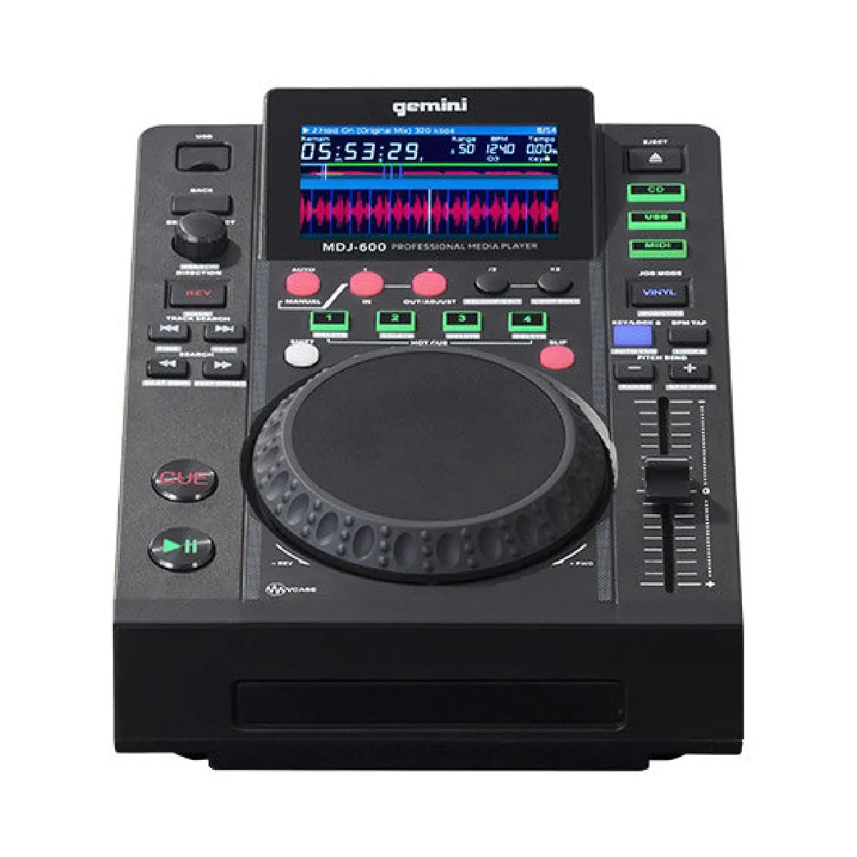 Gemini MDJ-600 - Multimedia DJ Platine - CD/USB - Standalone or VirtualDJ