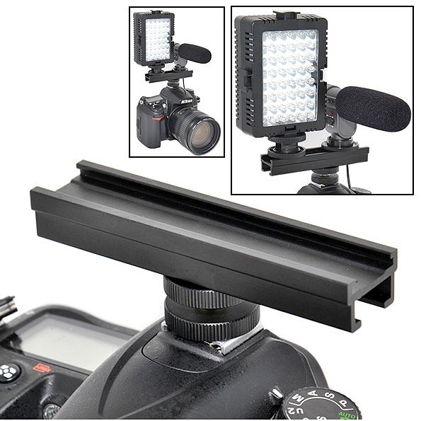 Izenet Photo Mounting Rail Extension 20cm Female for Microphone and Light