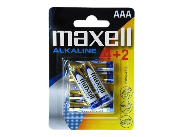 Maxell AAA Alkaline Batteries (6-Pack)