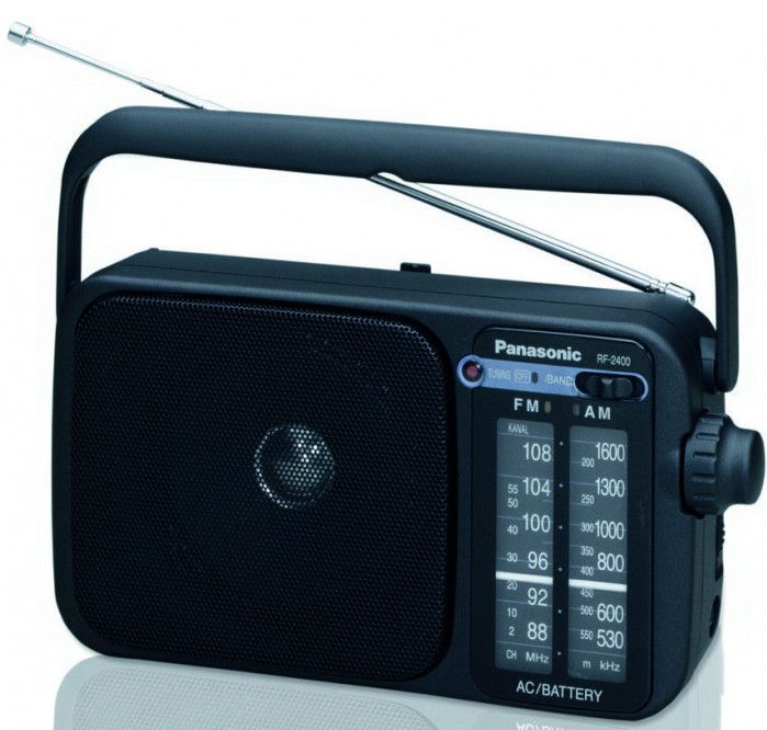 Panasonic Portable Radio RF-2400EG-K - 0.77 Watt - Black