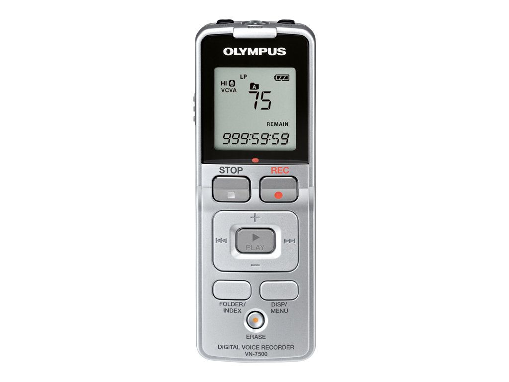Olympus VN-7500 Vocal Recorder - 120mW - 2GB - Silver