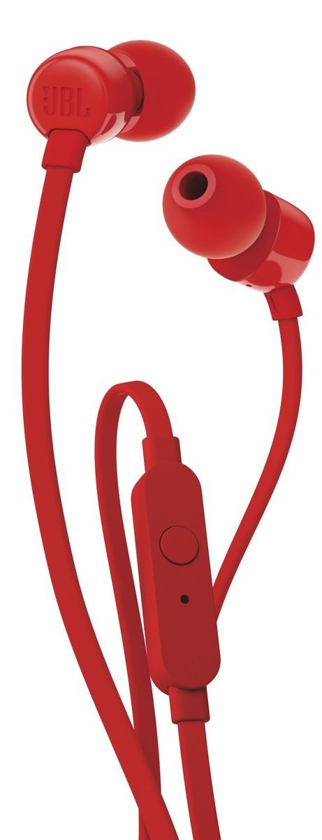 JBL T110 - Wired Earbuds with Microphone - Red