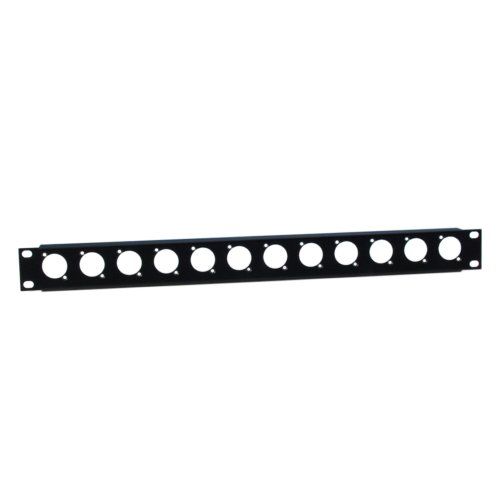 Adam Hall 1U Steel Rack Panel with 12 XLR and Link Bar