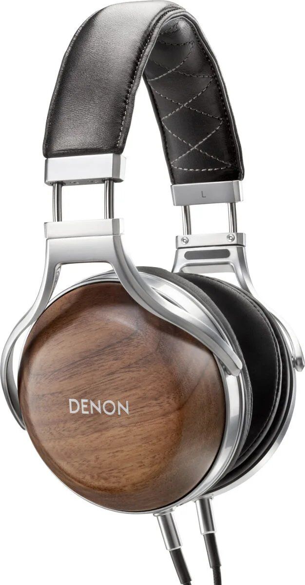 Denon AH-D7200 Headphones - Over-Ear - Wired - 3.5mm Jack - Black, Wood