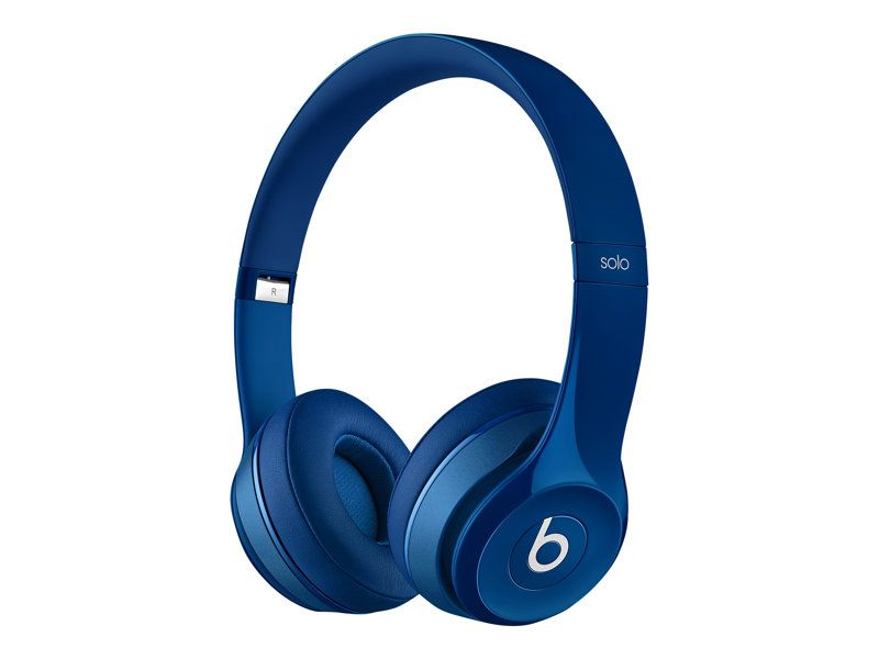 Apple Beats Solo2 Headphones with Microphone - Over Ear - Wired - 3.5mm Jack - Acoustic Isolation - Blue