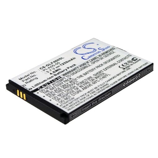 Batería Li-ion Cameron Sino 1250 mAh / 4,63Wh para Golf Buddy World, DSC-GB400, World Color (LI-A02-04, LI-A05-05, LI-A1-01, PI-A05-05)
