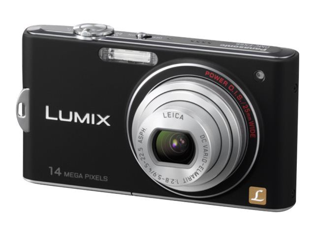 Panasonic Compact Digital Camera - 14.1MP - 720p/30fps - 5x Optical Zoom - Leica - Black