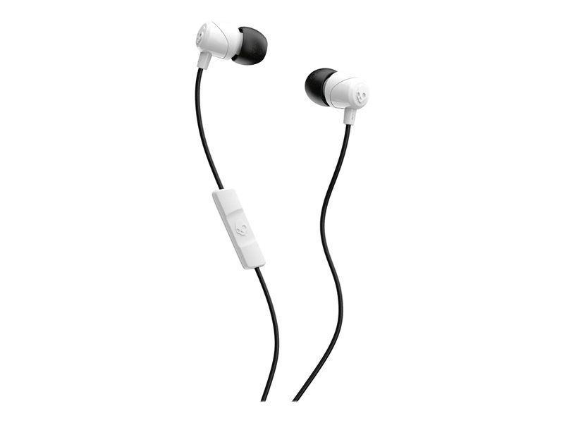 Skullcandy Jib - Wired Earbuds with Microphone - Acoustic Isolation - White/Black/White