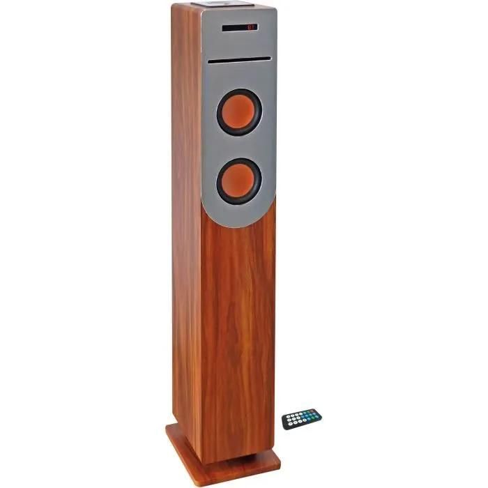 Inovalley HP34-CD Wood Soundbar - Bluetooth - 100W - USB - Wood & Grey