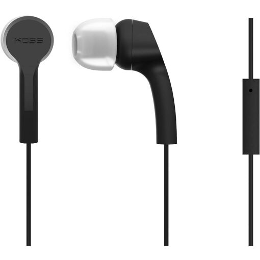 KOSS KEB9iK In-Ear Headphones, Touch Control, Black