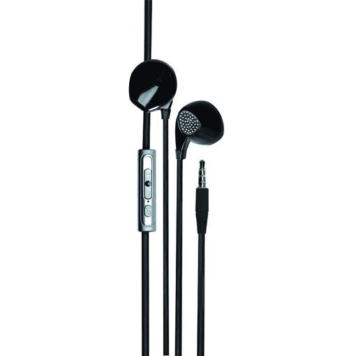 Metronic In-Ear Headphones with Built-in Microphone - Black