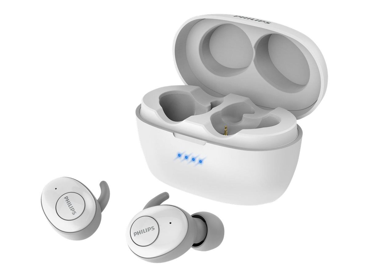 Philips UpBeat SHB2505 Wireless Earbuds with Microphone - White