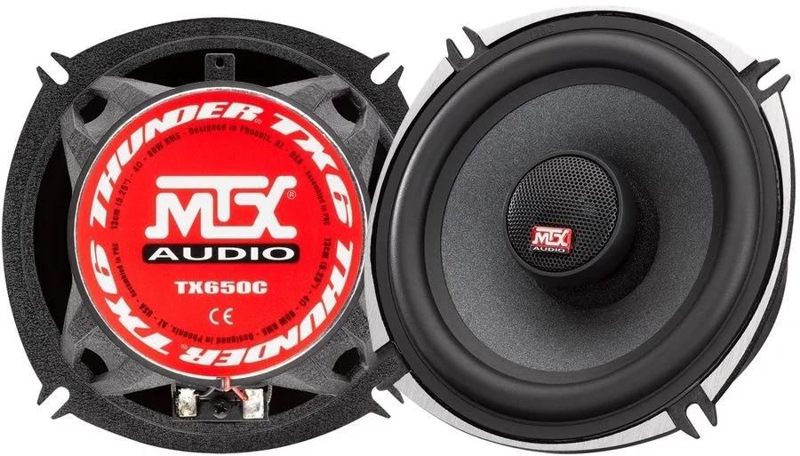 Haut-parleurs MTX TX650C pour voiture - 80W 2 voies - coaxial - 5,25 pouces