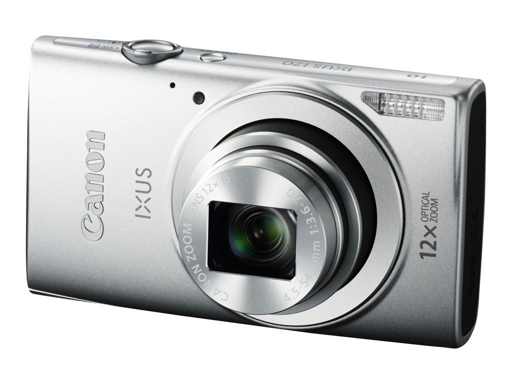 Canon IXUS 170 Digital Camera - Compact - 20.0MP - 720p - 12x Optical Zoom - Silver