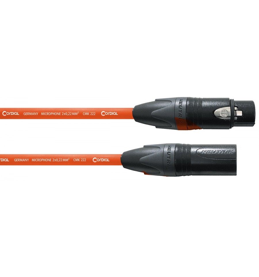 Cordial CPM5FM-OR - XLR Male to Female Microphone Cable - Orange - 5m