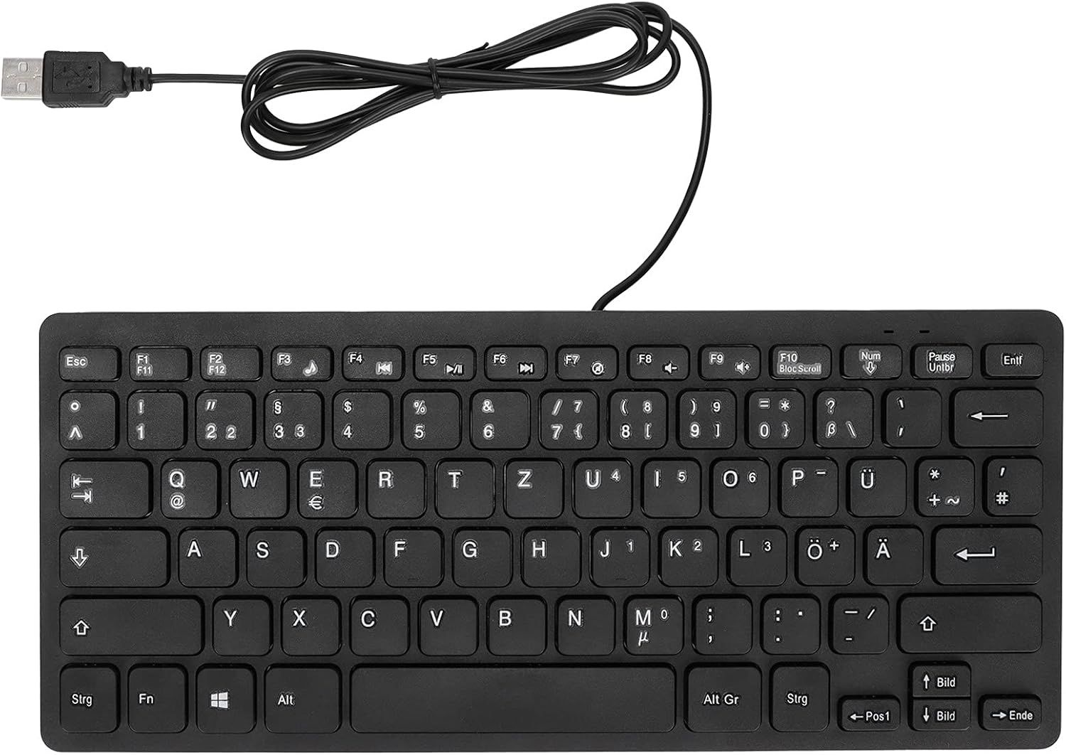 General Brand USB Wired Keyboard, 78 Keys, Ultra-Thin and Compact, for PC and Computer Desk