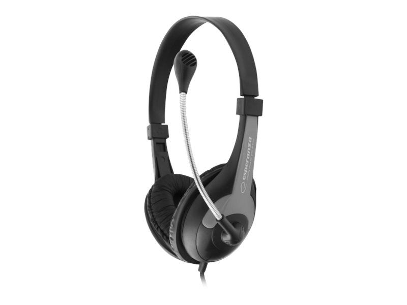 Esperanza Rooster Circum-Aural Wired Headphone - Black/Gray