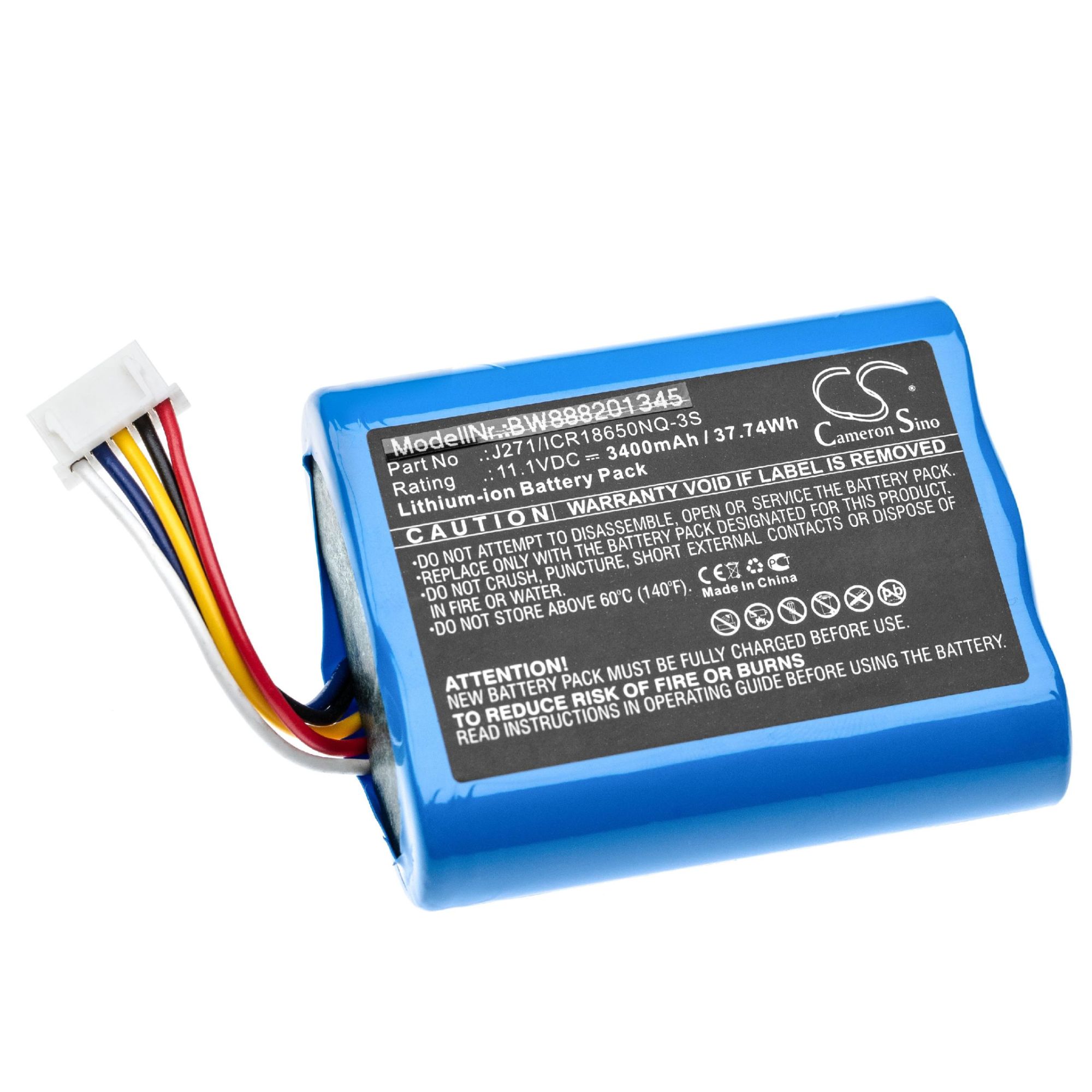 Bowers & Wilkins T7 Compatible Rechargeable Battery (3400mAh, 11.1V, Li-Ion)