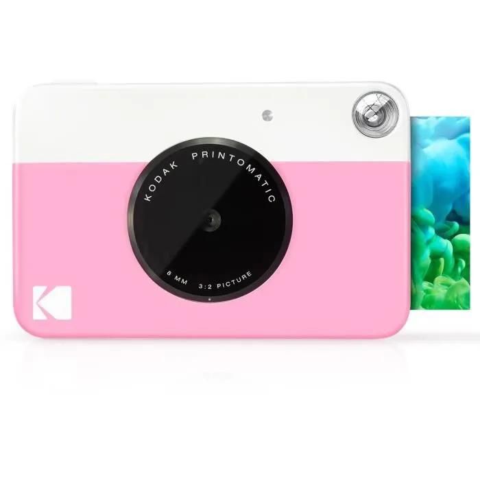 Kodak Instant Print Camera - Printomatic with Zink Sticker Paper 5cm x 8cm - Pink