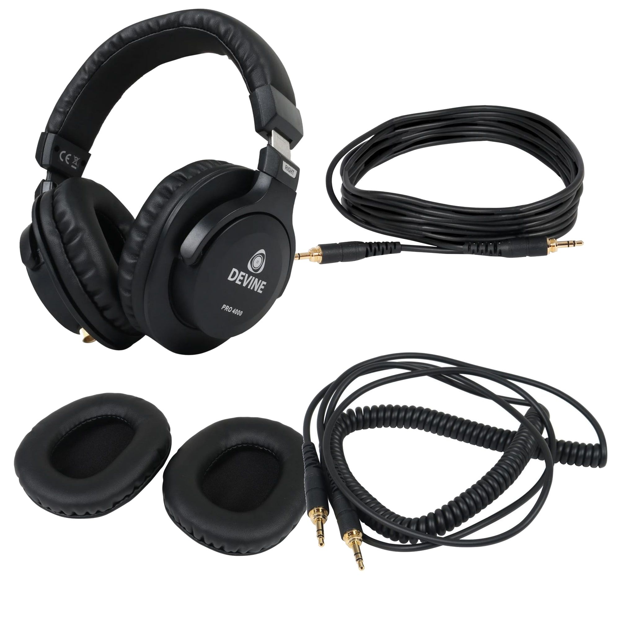 Devine PRO 4000 Headset with Pads and Replacement Cables