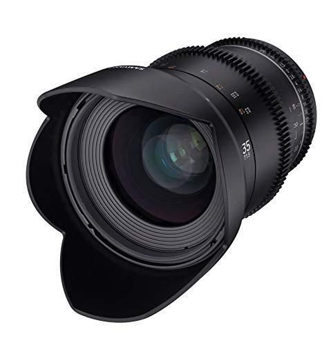 Objetivo Samyang 35 mm T1,5 VDSLR MK2 para Fuji X, enfoque fijo de 35 mm, gran angular brillante F1,5, RCA y video para montaje Fuji X