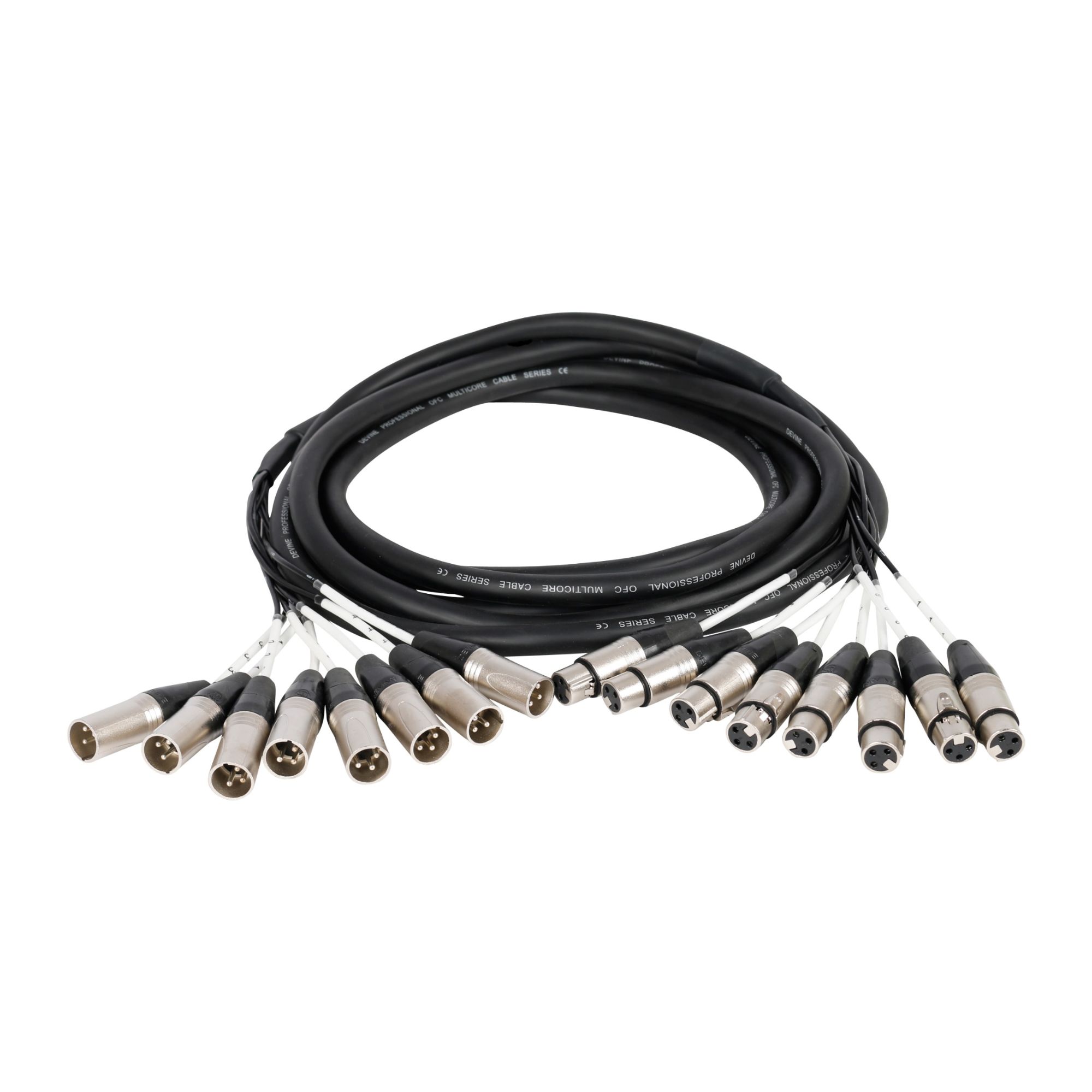 Devine 8x XLR-f to 8x XLR-m Multi-pair Cable 5m