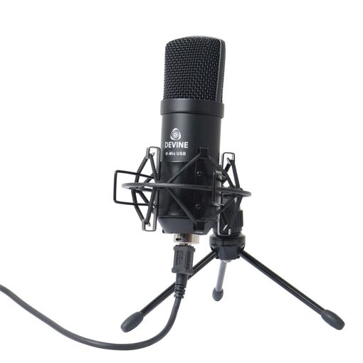 Microphone à condensateur Devine M-Mic USB Noir