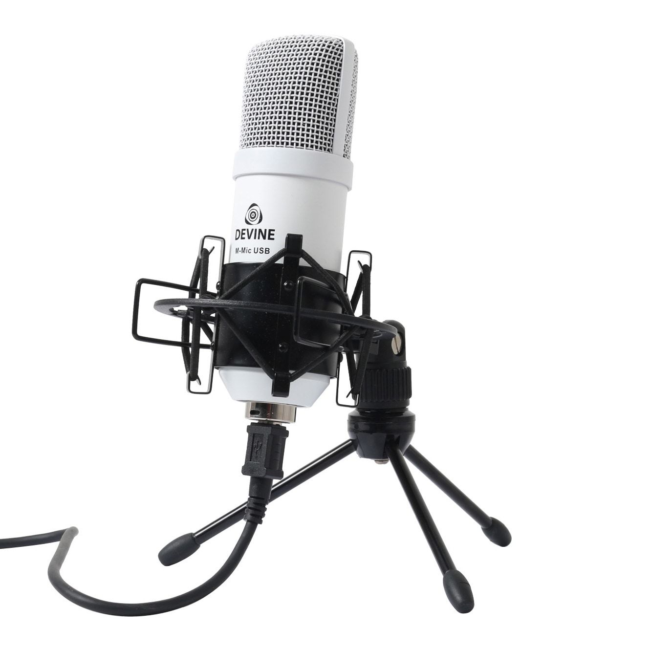 Microphone à condensateur Devine M-Mic USB Blanc