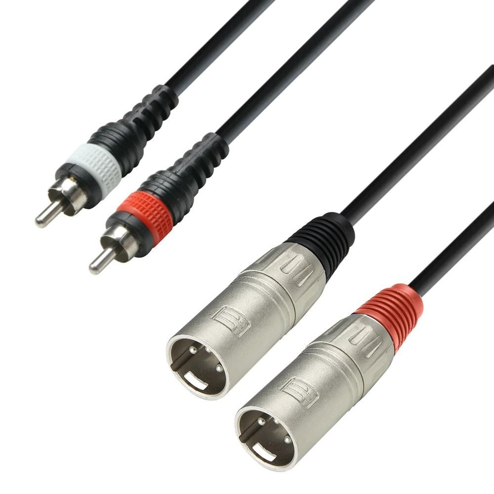 Adam Hall K3TMC0300 - Audio Cable with Insulated Plugs