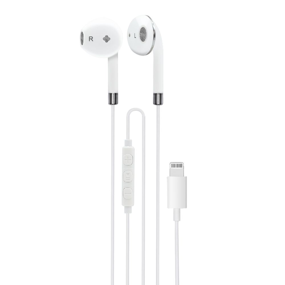 MOOOV Lightning MFI In-Ear Headphones - White (1.2m)