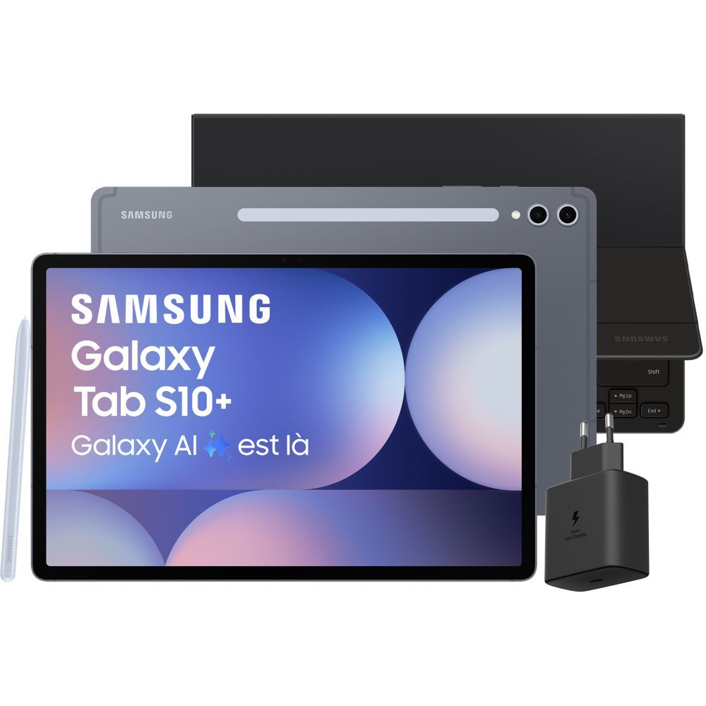 Samsung Tablet S10+ Kit with Slim Keyboard and Charger