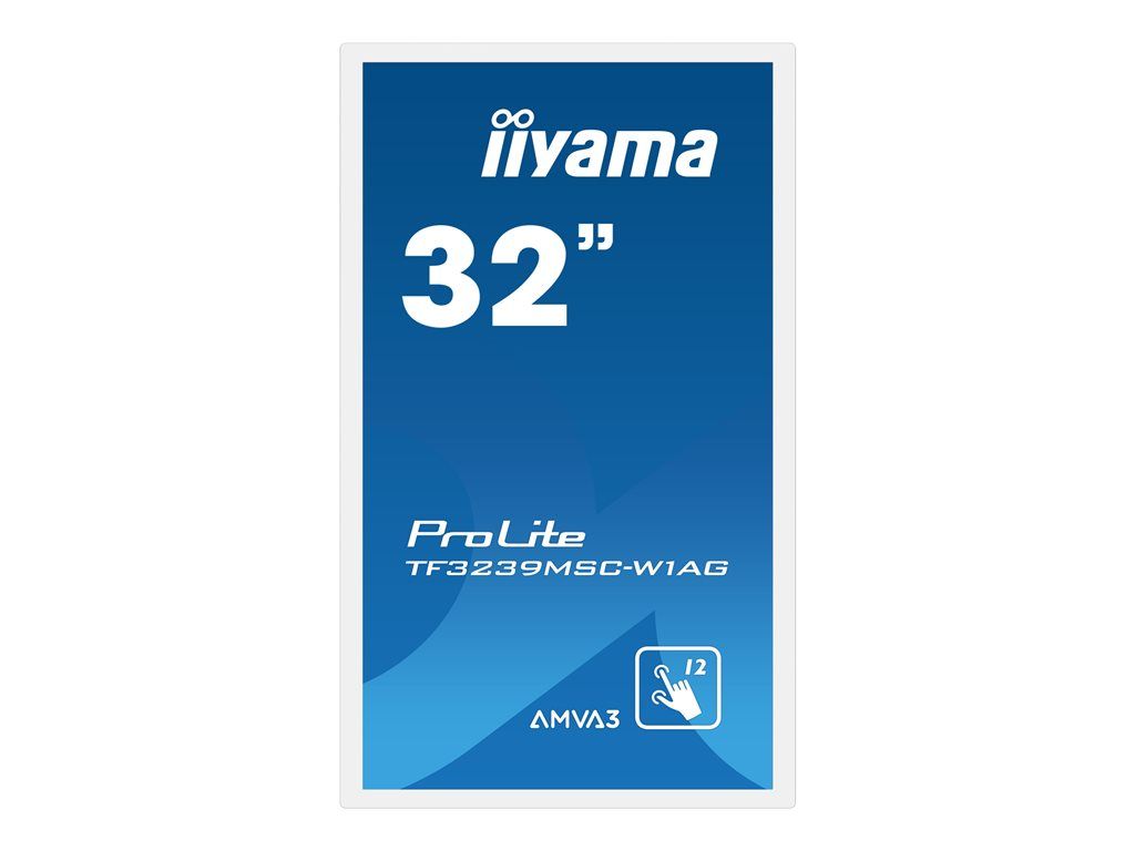 iiyama ProLite TF3239MSC-w1AG - 32" écran LCD rétro-éclairé par LED - signalétique numérique interactive - avec écran tactile 1920 x 1080 - éclairage périphérique - blanc mat