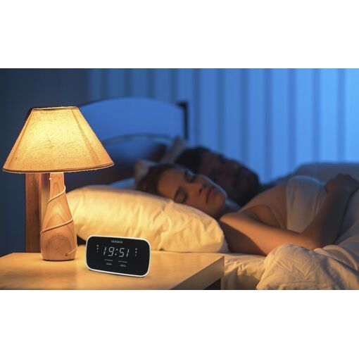 Réveil radio numérique Aiwa CRU-19BK Noir avec affichage LED et chargeur USB
