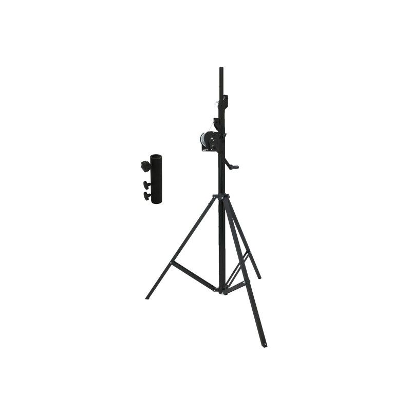 Eurolite STT-400/85 Winch Stand with TÜV/GS Certification, Black + STV-3529 Adapter