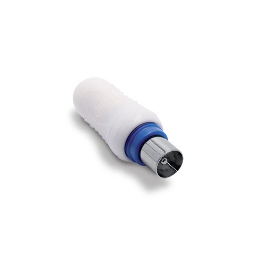 Fiche TV blindée 9,52 mm à visser mâle - Blanc