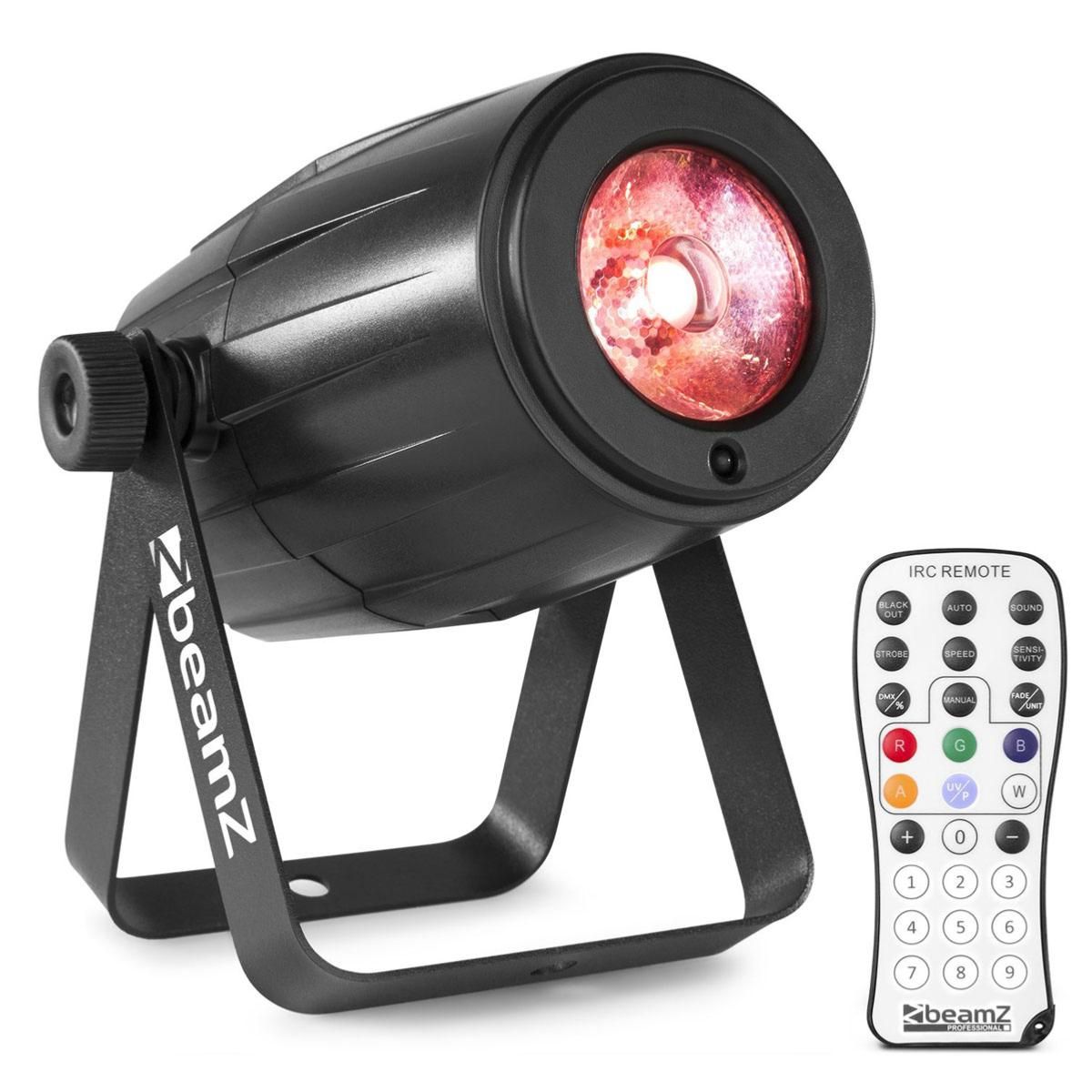 Beamz PS21W 12W LED Pin Spot with RGBBV Control and Silent Operation