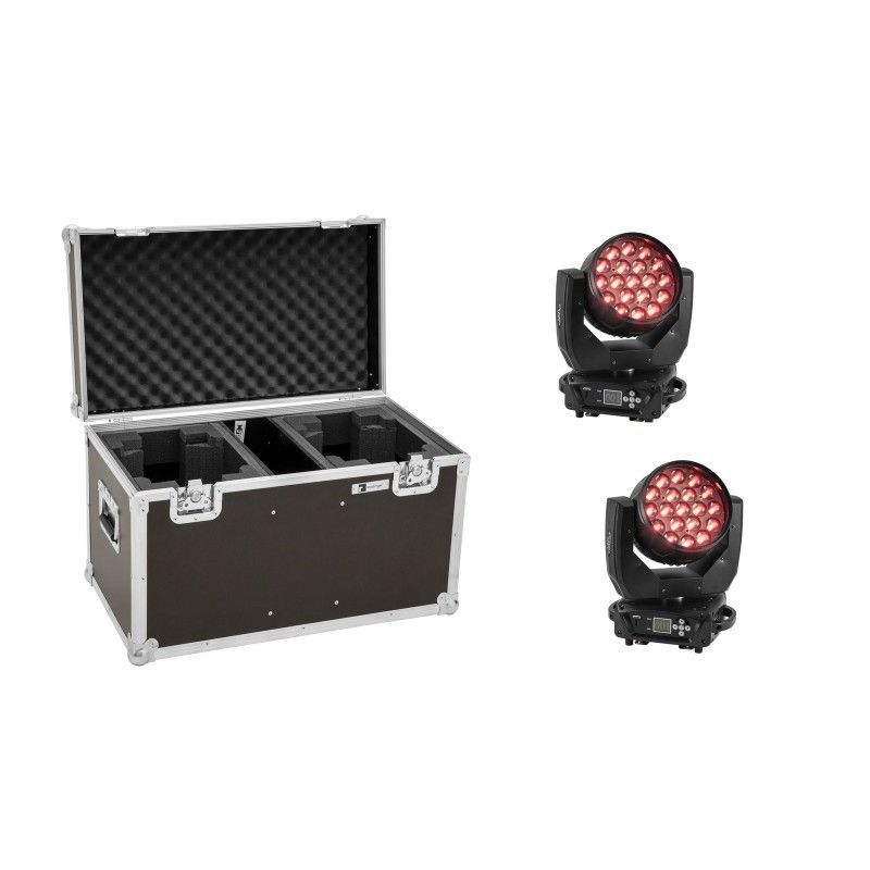 Eurolite LED TMH-X4 Moving Head Wash Zoom Set (2x) with Case