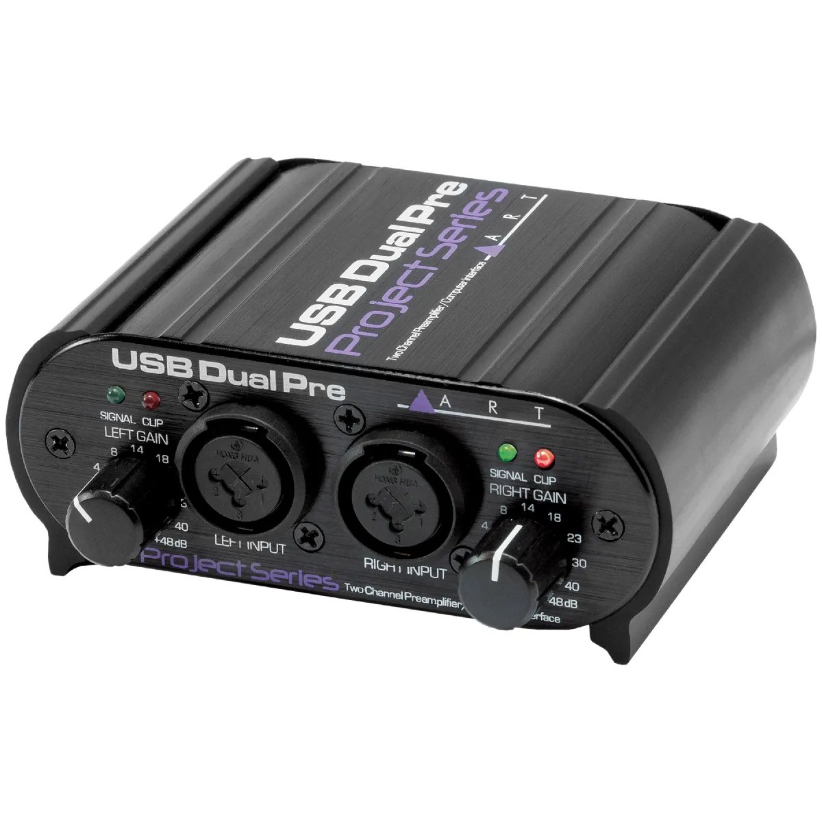 ART USB Dual Pre - 2-Channel Microphone Preamp with XLR/Jack Inputs