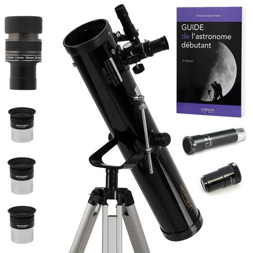 Kit Comppleto de Telescopio Omegon 76/700 AZ1