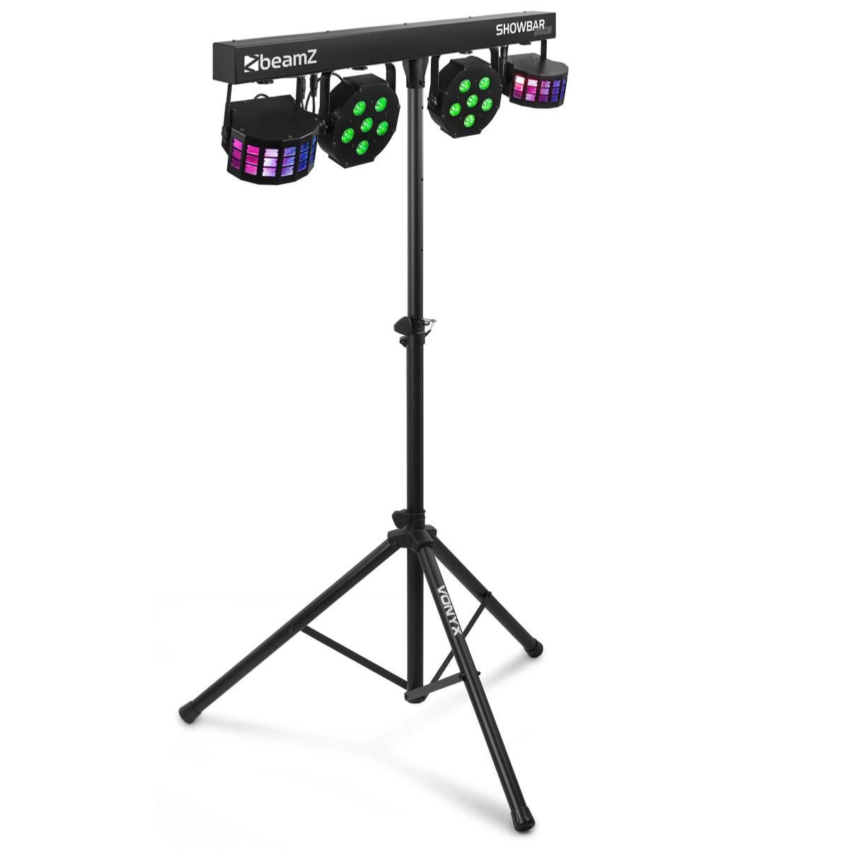 BeamZ SB02 - Ensemble d'éclairage showbar 2x derby et 2x PAR sur batterie